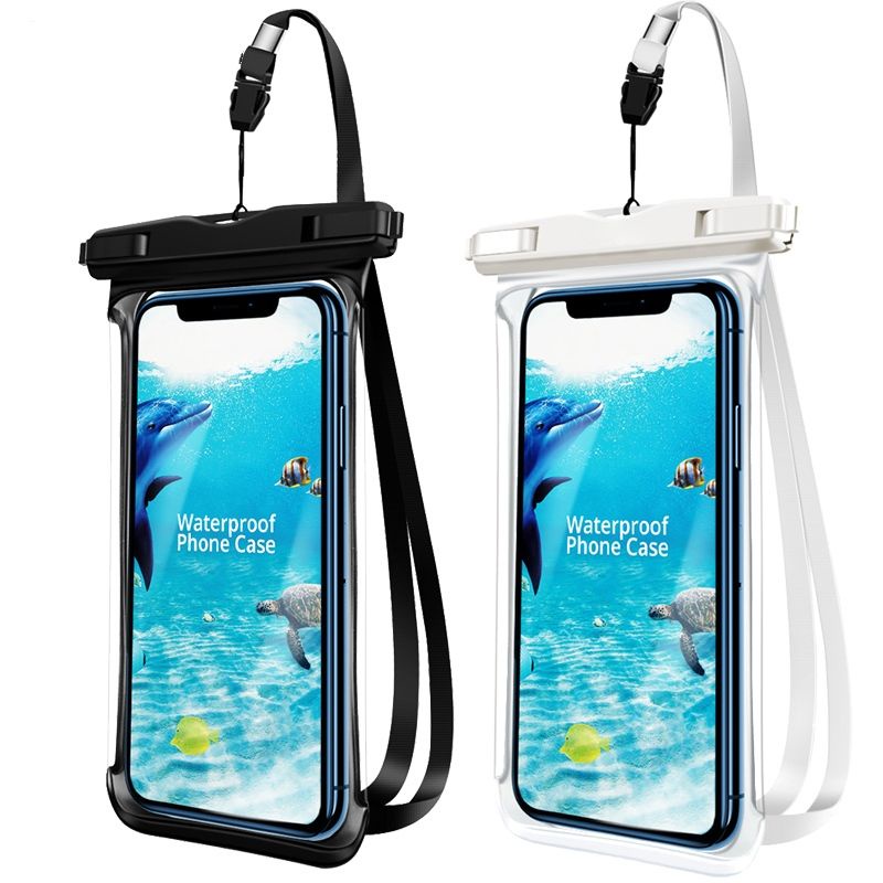 Case Cover Pelindung Tas Plastik HP Smartphone Anti Air Hujan 4-6 inch