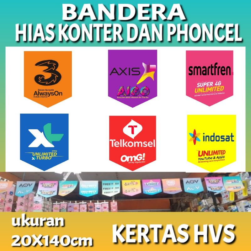 

variasi bandera konter dan phoncel sj3f