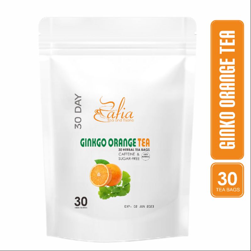 

Ginkgo Orange Tea : Ginkgo Biloba plus Dried Orange (30 Tea Bag)