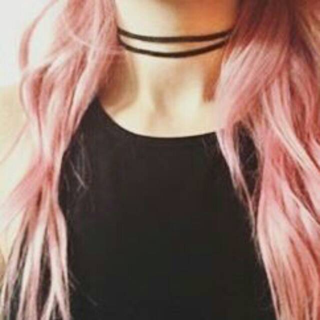 Black Double Layer Thin Velvet Choker Necklace 2 Row | Kalung Handmade