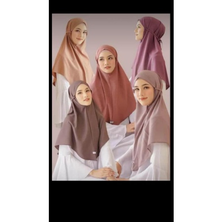 jilbab instan tali diamond premium sa'i hijab ( jilbab diamond polos)