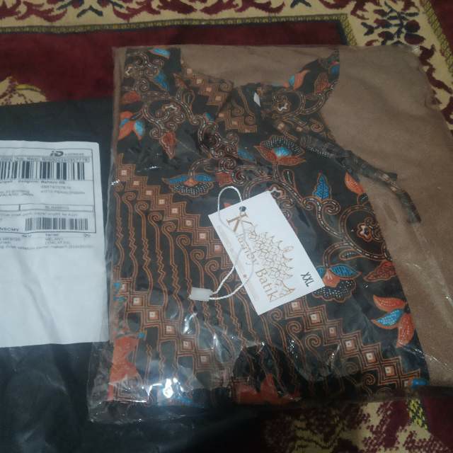 Tey-17 Batik Wanita Asj Sa Hrb026 Kenongo Kemeja Tosca Pendek