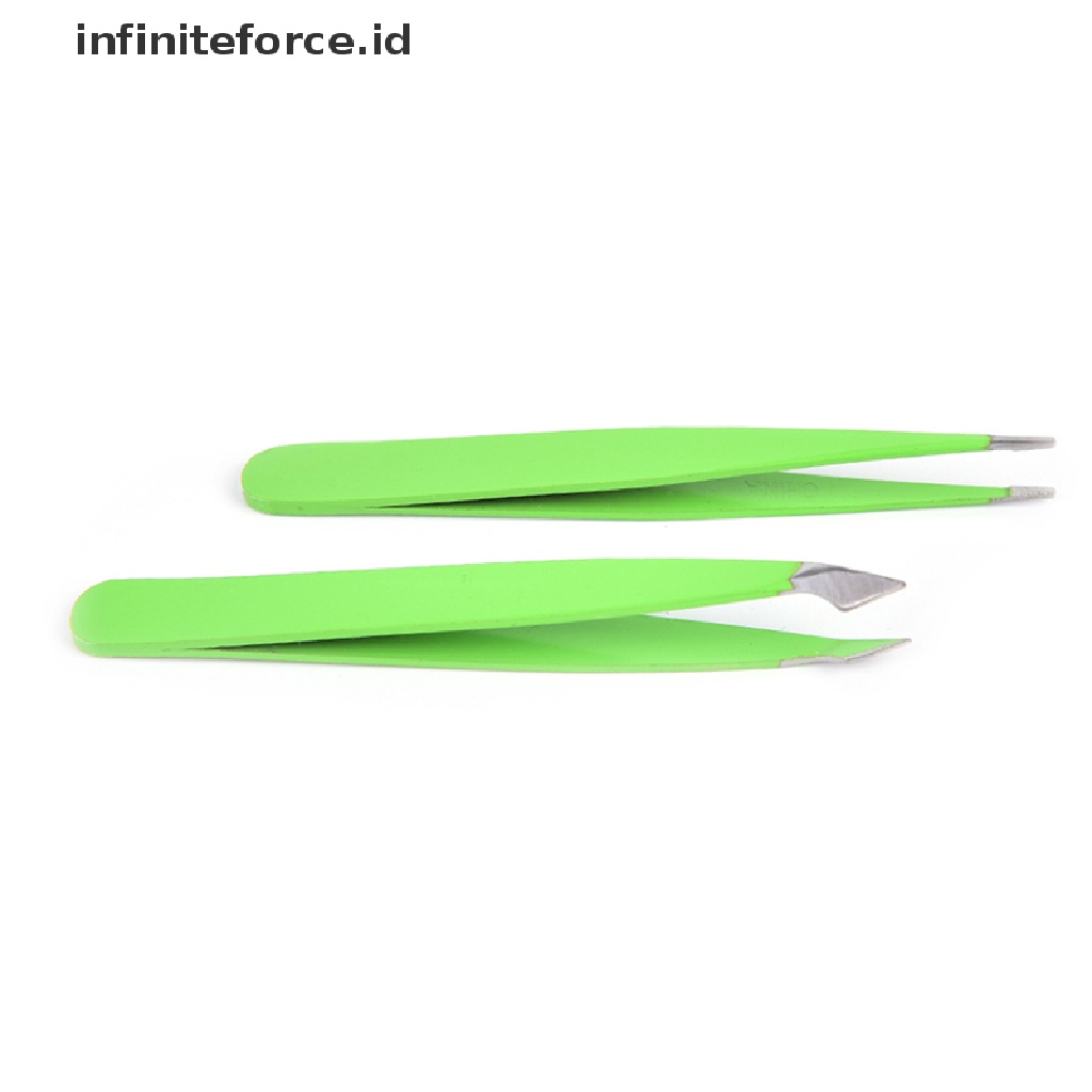 Infiniteforce.id 2pcs / Set Pinset Alis Warna Hijau Untuk Makeup / Kosmetik Wanita