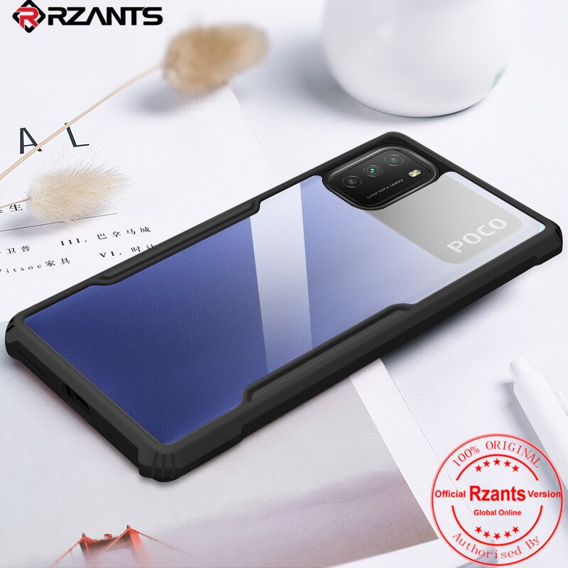 PAKET 2 IN 1 Case Xiaomi Poco M3 Armor Fusion Transparent Prmium Casing Free Tempered Glass