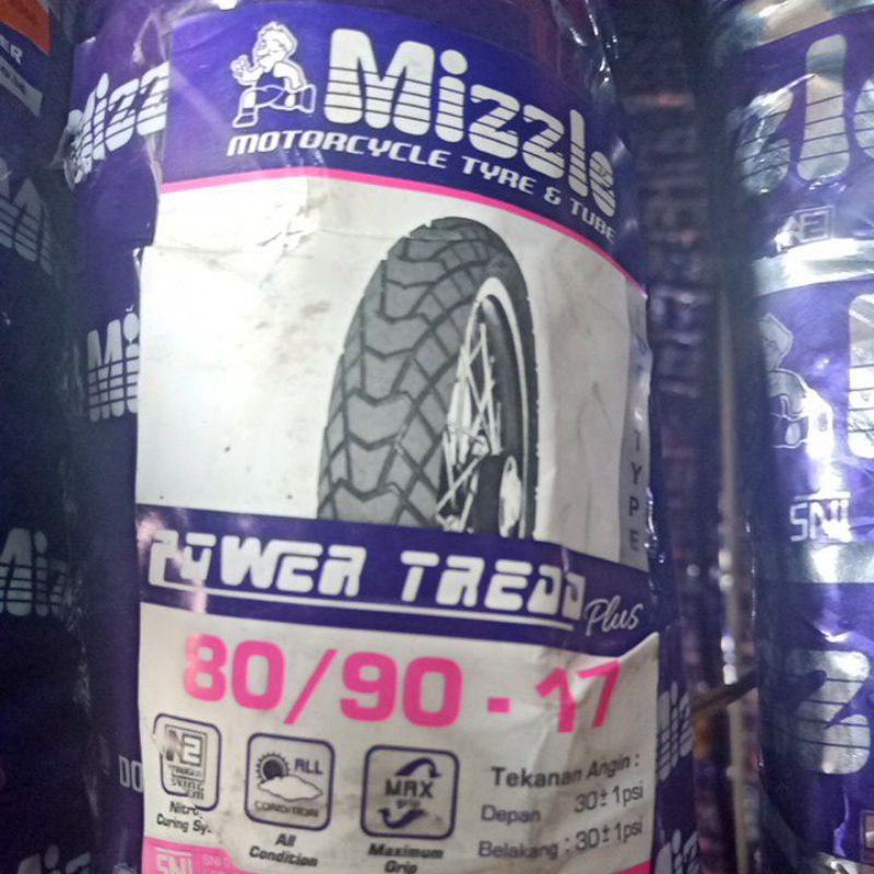 Ban Motor 17 Mizzle 80/90-17 Power Tread Plus Non Tubeless