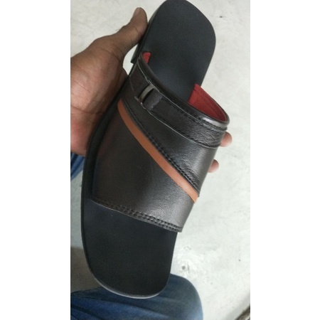 Arisf1sandal kulit asli/sandal slop/sandal cowok/sandal terbaru/