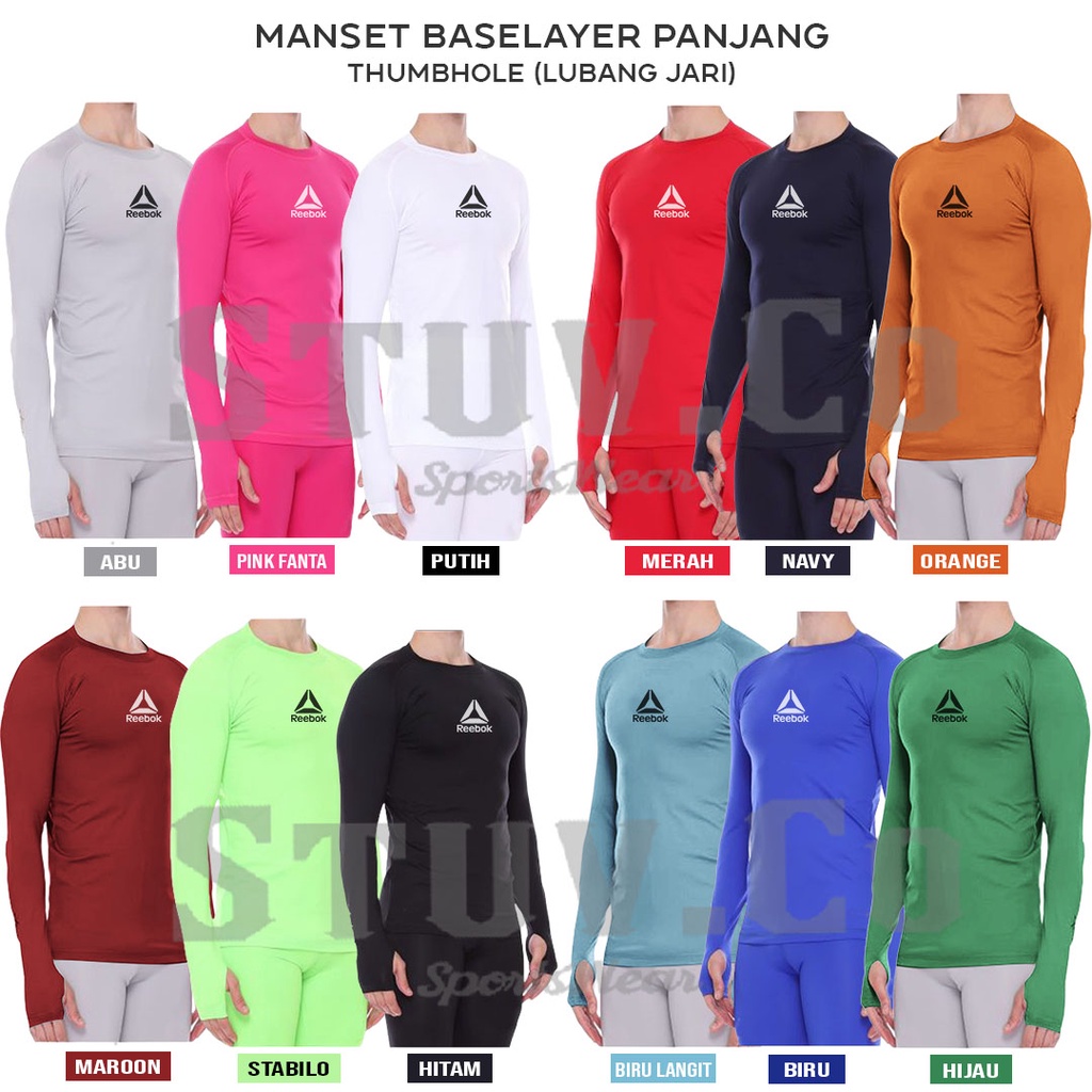 BASELAYER LONGSLEEVE THUMBOLE MANSET TANGAN PANJANG JARI DIVING LARI SEPEDA OLAHRAGA UNISEX LUBANG JEMPOL ALL SIZE XL