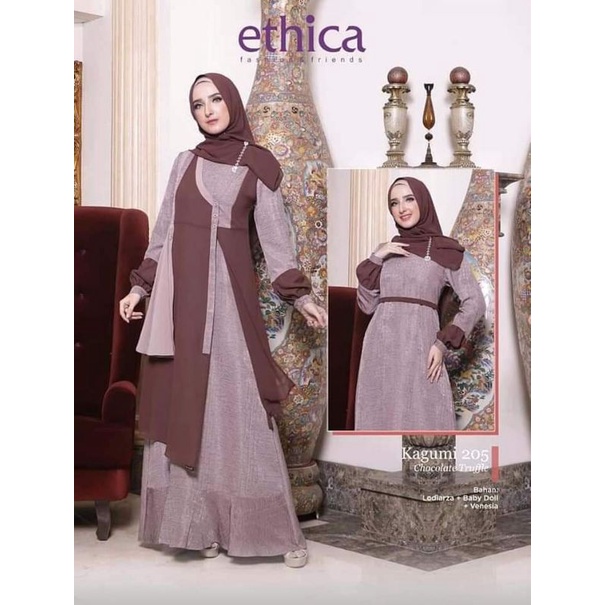 Gamis muslimah kagumi 205 chocolatte truffle