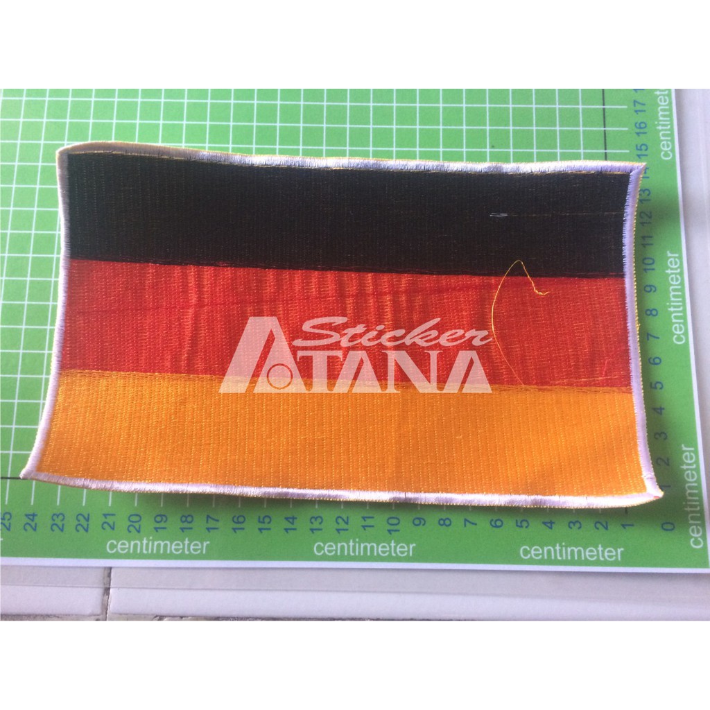 Sticker Bordir Ukuran Jumbo Bendera Jerman Germany