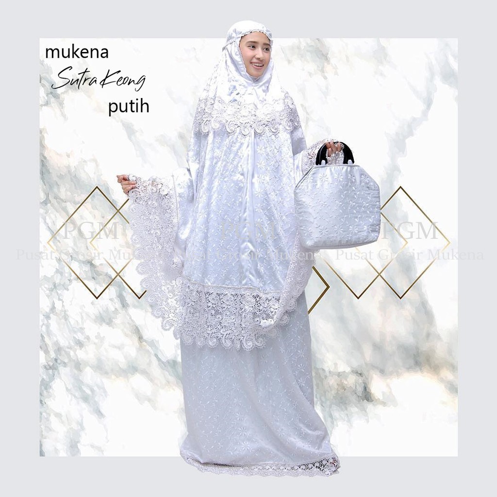 Mukena Sutra Paris Keong Putih