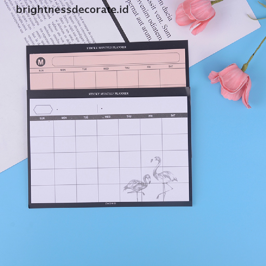 [birth] Creative simple desktop schedule planner monthly plan mini notebooks efficiency [ID]