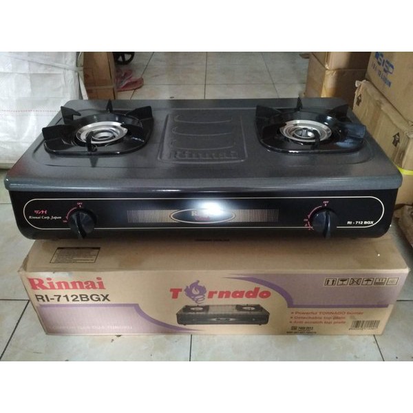 Kompor Gas Rinnai RI 712BGX Tornado Big Flame Stainless Steel