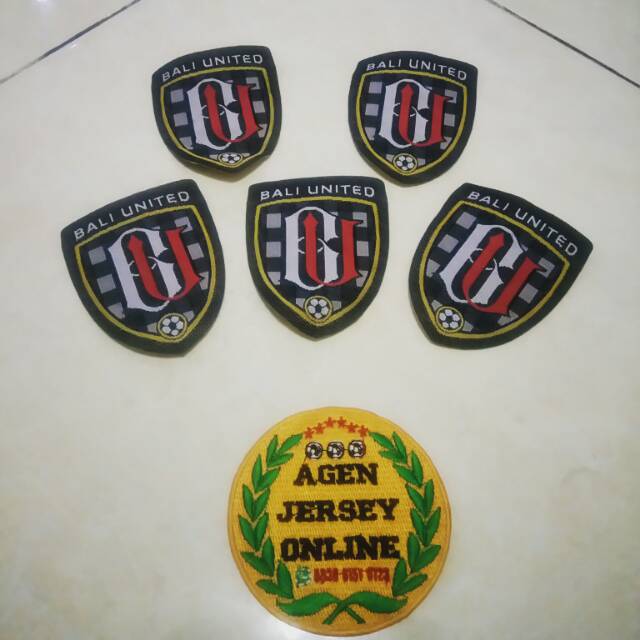 Patch Logo Bali United FC Emblem Bordir Woven Hitam BUFC Terbaru 2021