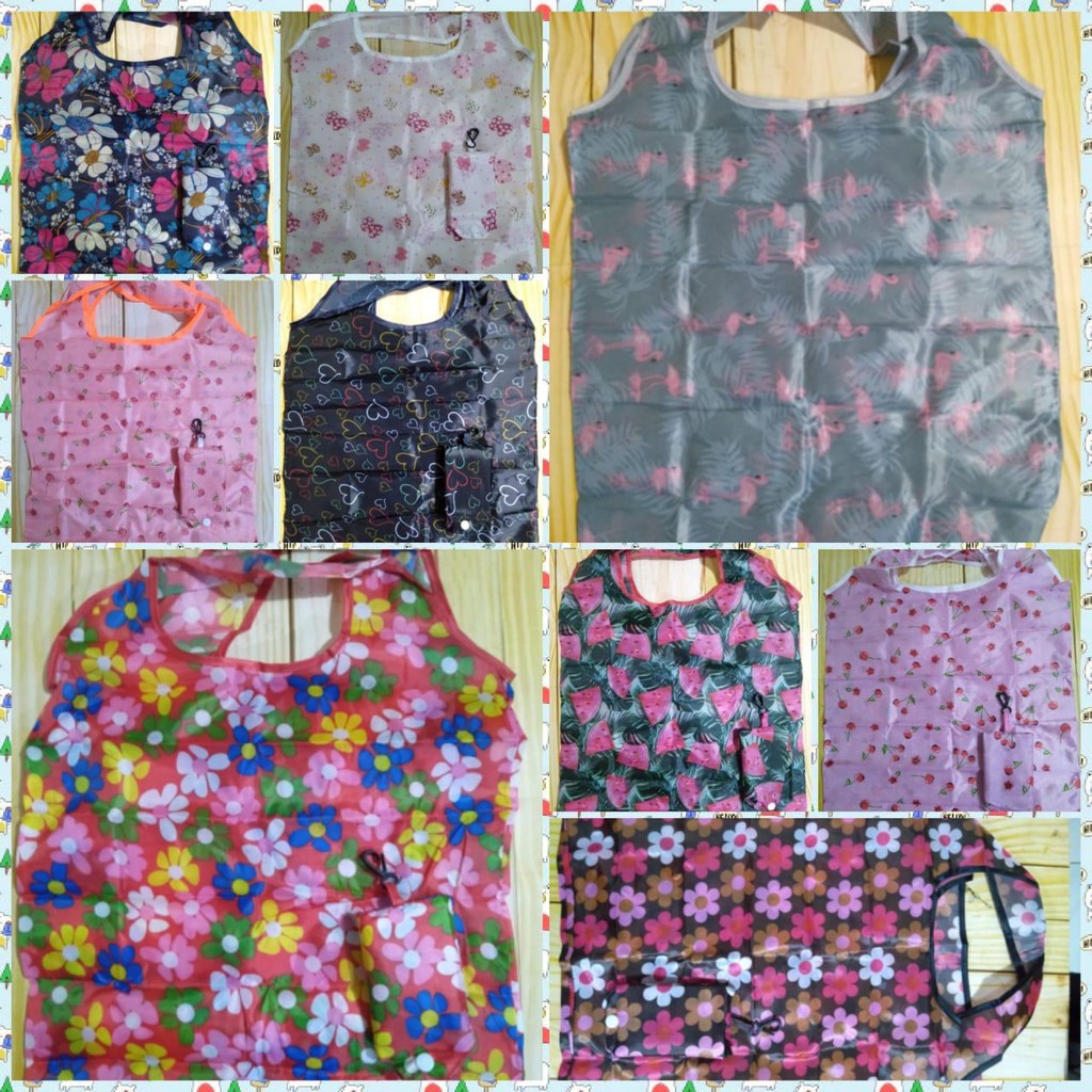 Folding Shoping Bag / Tas Belanja (MOTIF RANDOM)