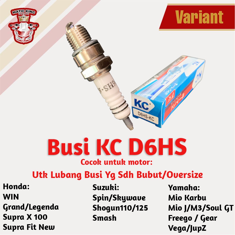 Busi Spark Vario Beat Scoopy PCX Genio Nmax Aerox Lexi Satria FU Spacy New Megapro Thunder Karbu Fi ESP 110 120 150 KC