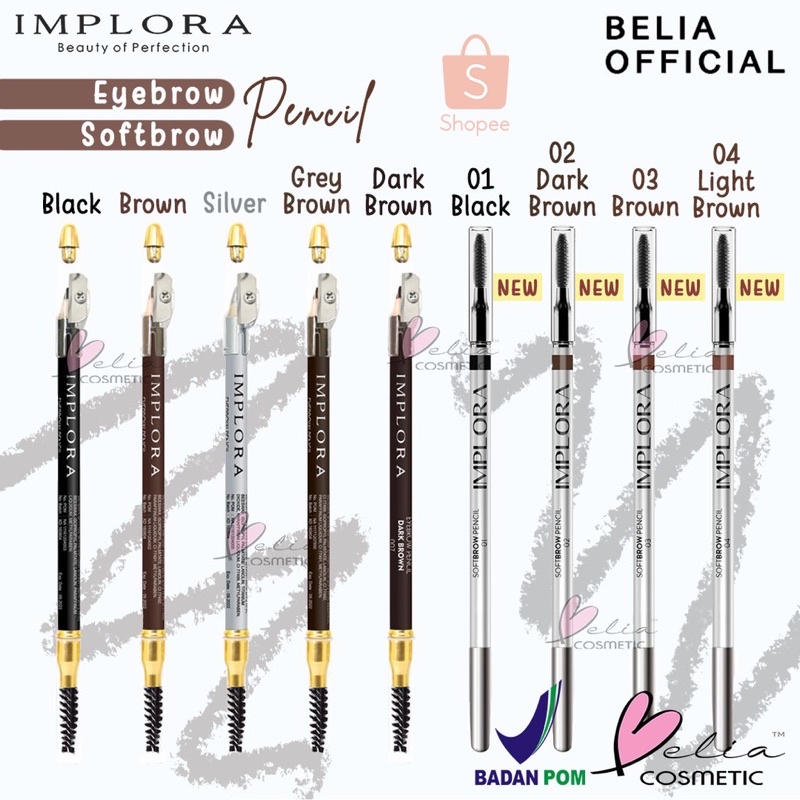 pensil implora Eye Brow Pencil 2 IN 1