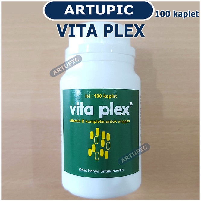 Vita Plex BOTOL isi 100 Kaplet vitamin B kompleks Vitaplex unggas daya tahan tubuh ayam