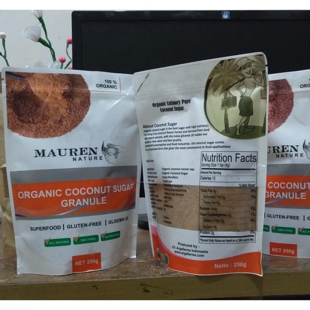 

PREMIUM ORGANIC COCONUT SUGAR 250 gr