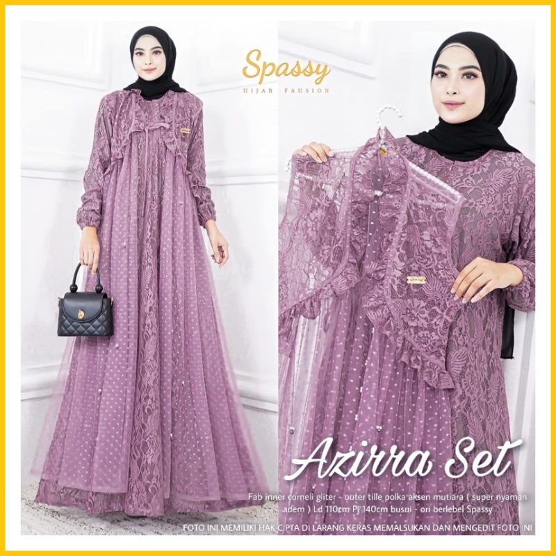 OFFICIAL - AZIRRA SET BY SPASSY - GAMIS SPASSY ORI TERBARU