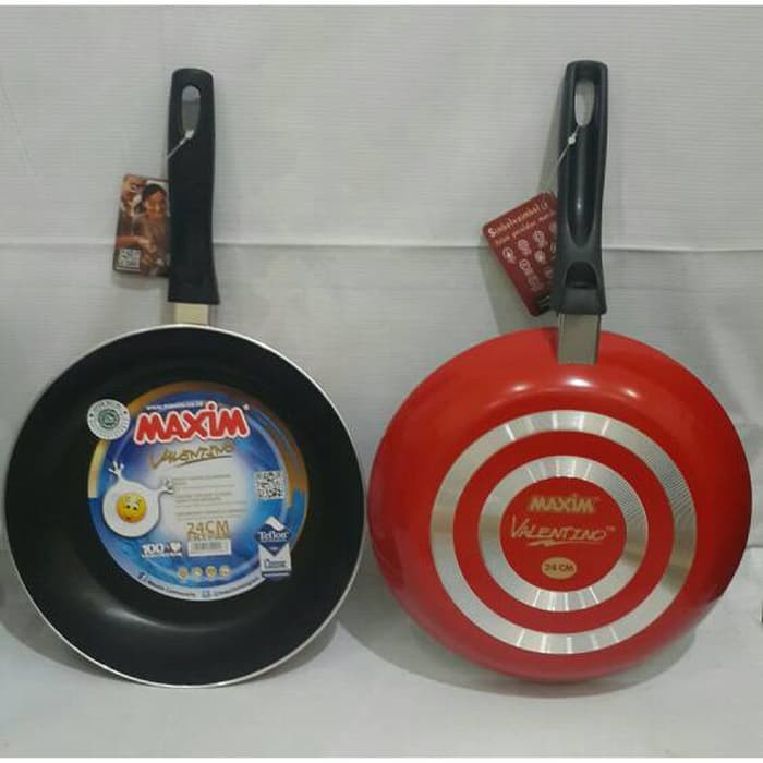 Wajan Anti Lengket 24 cm MAXIM  Frypan Teflon Valentino 24cm Original