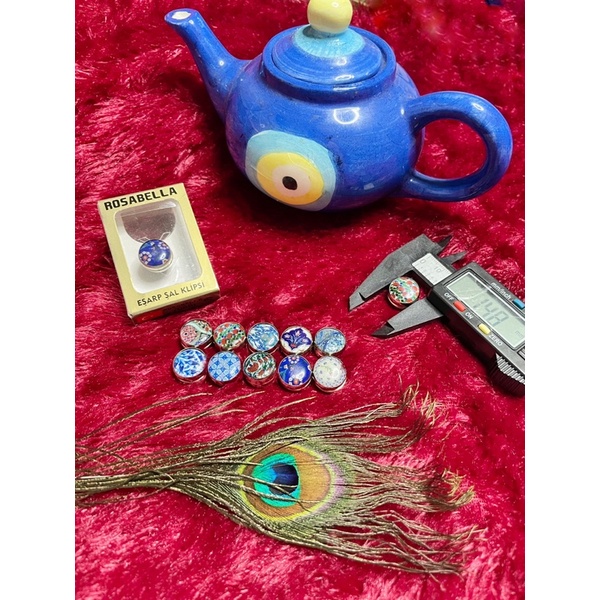 Magnet Kualitas Terbaik - Made in Turki - Rosabella Turki - Bros Turki -Motif Khas Turki - 15 MM