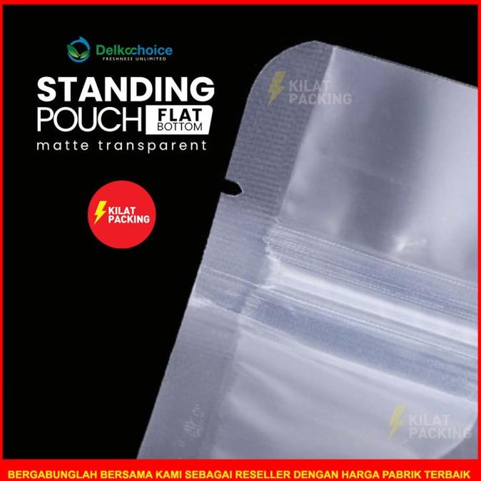 STANDING POUCH FLAT BOTTOM MATTE DOFF / KEMASAN SNACK PREMIUM SATUAN