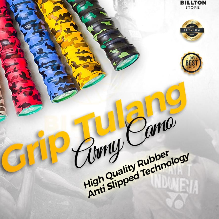 ◊ Grip Karet Raket Badminton / Grip Tulang Army Anti Licin Premium ✶