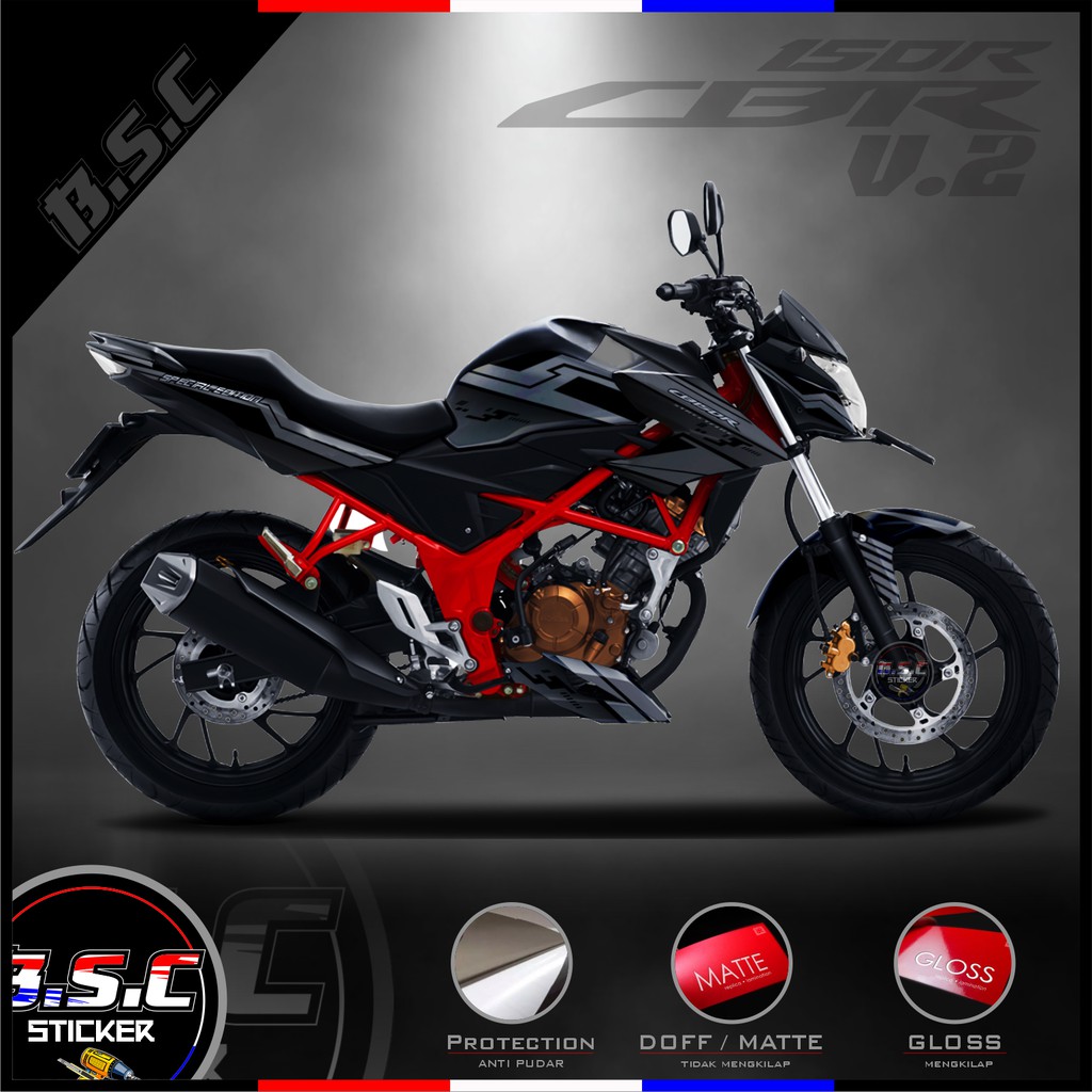 Decal FULL BODY Sticker CB 150R / CB150R / NEW CB 150R V.2 Motif Racing Tech. Black