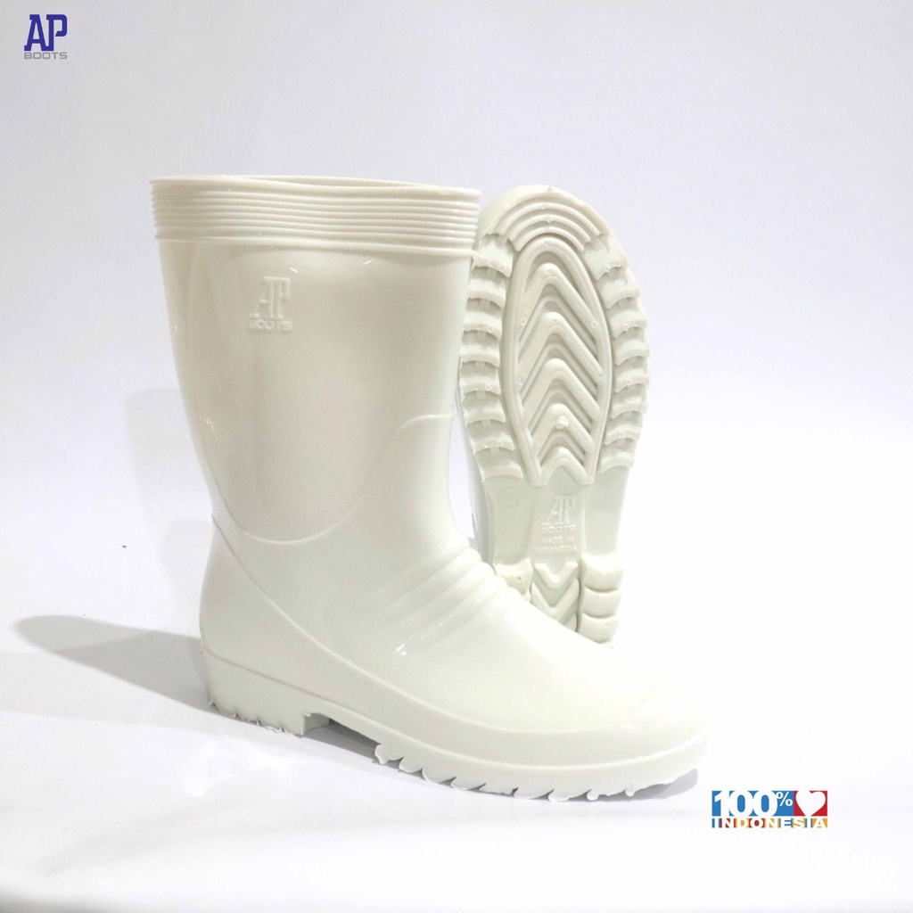 AP WHITE I 25-28 - SEPATU BOOT SAFETY KARET -  AP BOOTS