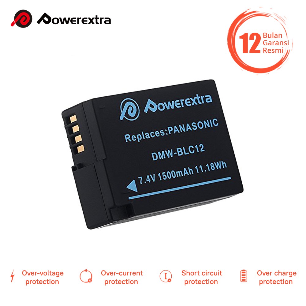 POWEREXTRA Battery Panasonic DMW-BLC12 for DMC-G5 G6 FZ200, FZ1000 ETC
