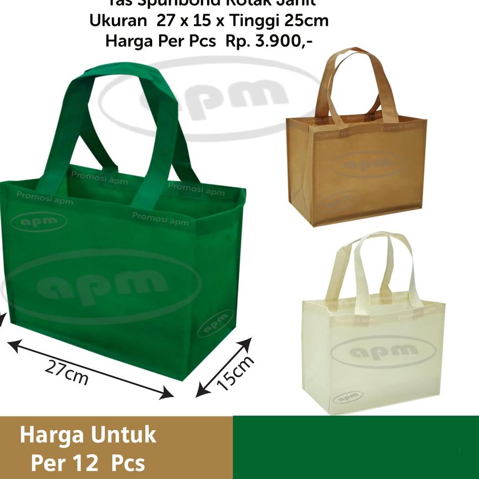 

○ Tas Spunbond Jahit Kue Brownies Ukuran 27x15x25cm ➳