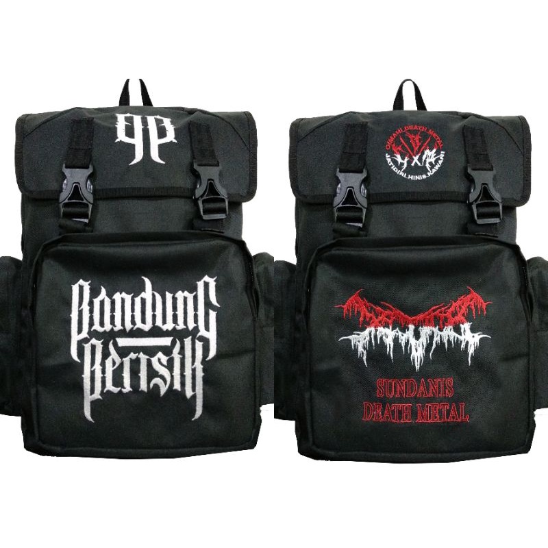 Tas backpack BANDUNG BERISIK / XTAB SUNDANESE DEATHMETAL Tas gendong Tas ransel backpacker