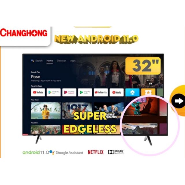 TV LED Changhong L32H7 32 SMART ANDROID TV