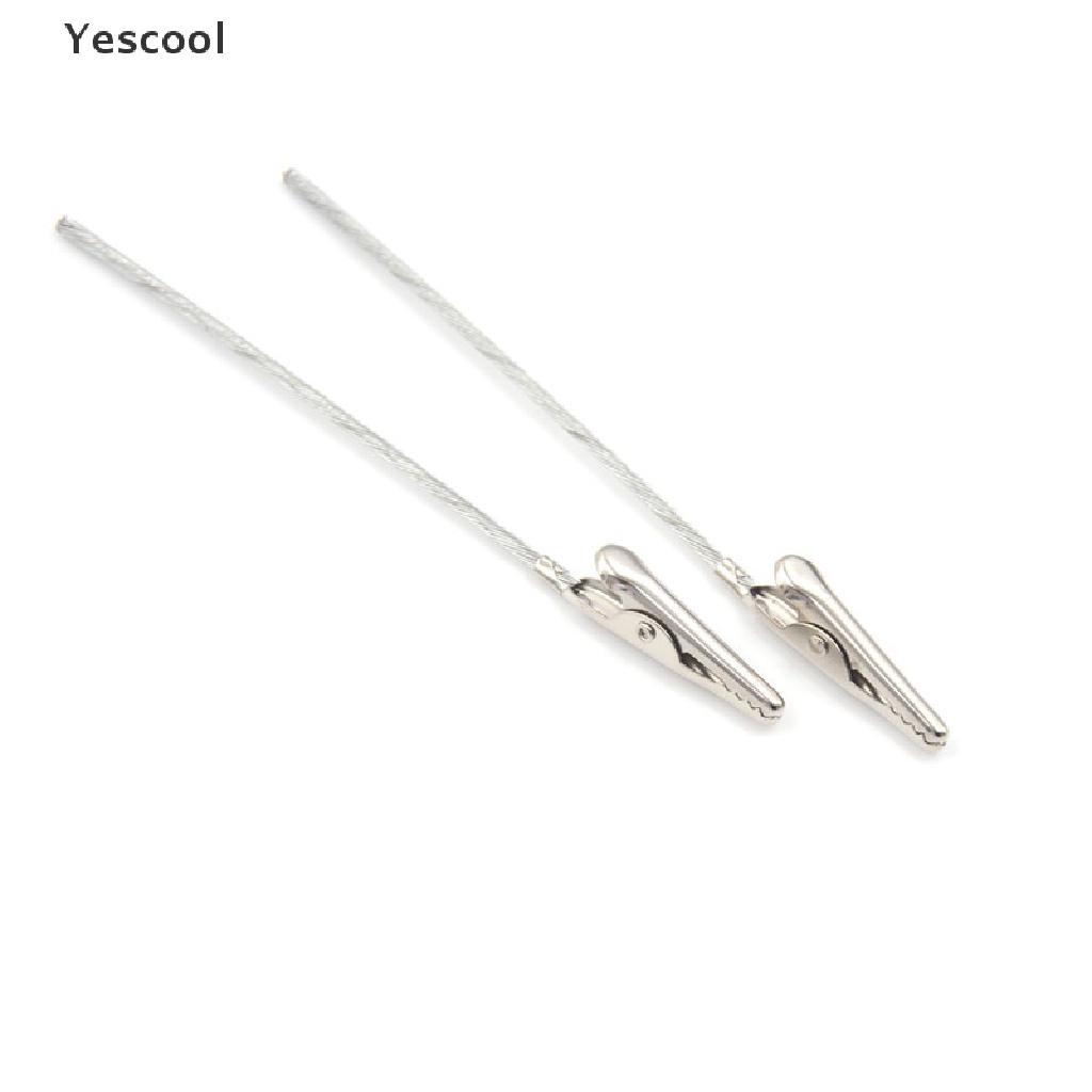 Yescool 10pcs Klip Buaya Metal Panjang 10cm Non Insulasi Untuk Tester Listrik