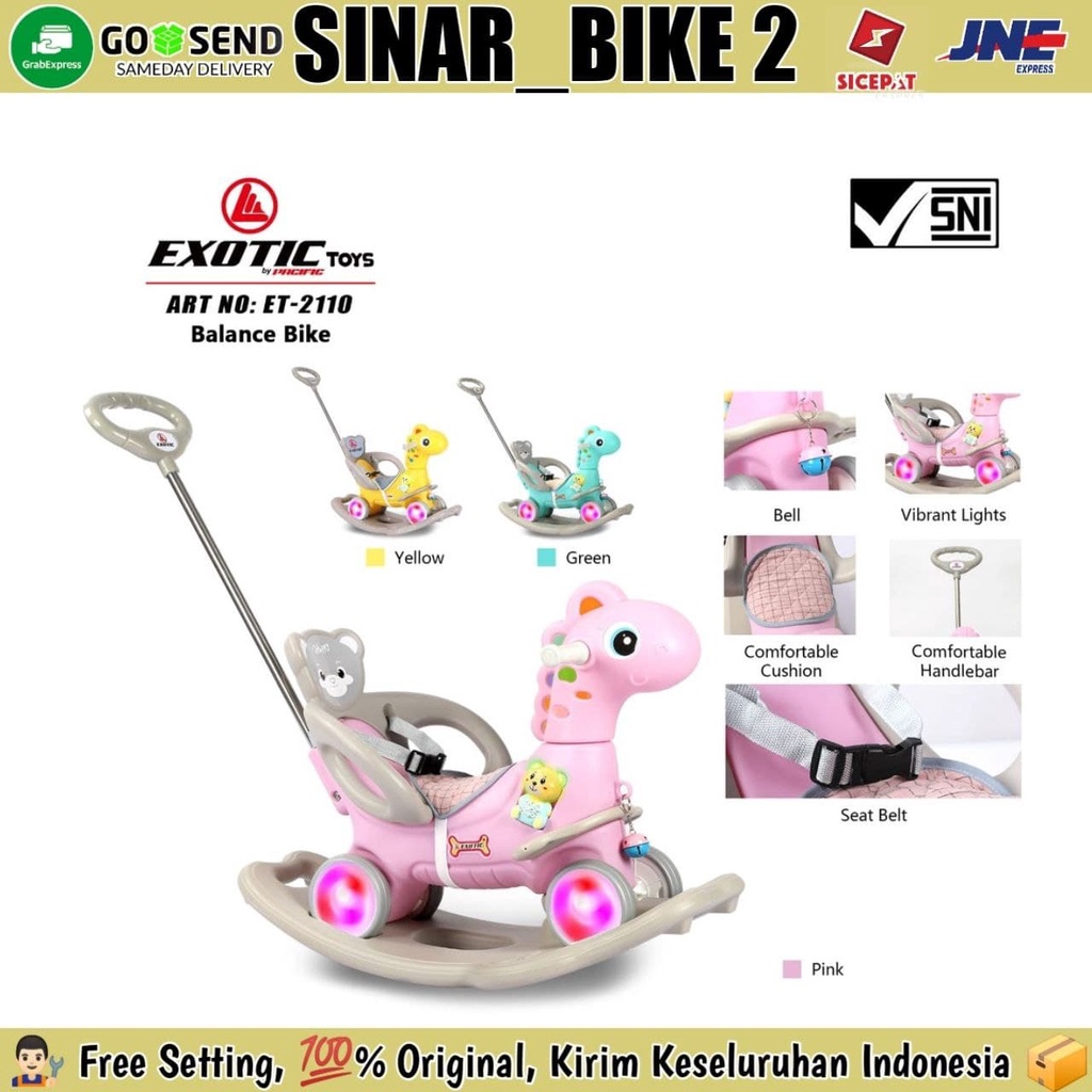 Dino Dan Kuda Goyang Ayunan Jungkat-Jungkit Mainan Anak Exotic ET-2110 &amp; 2108