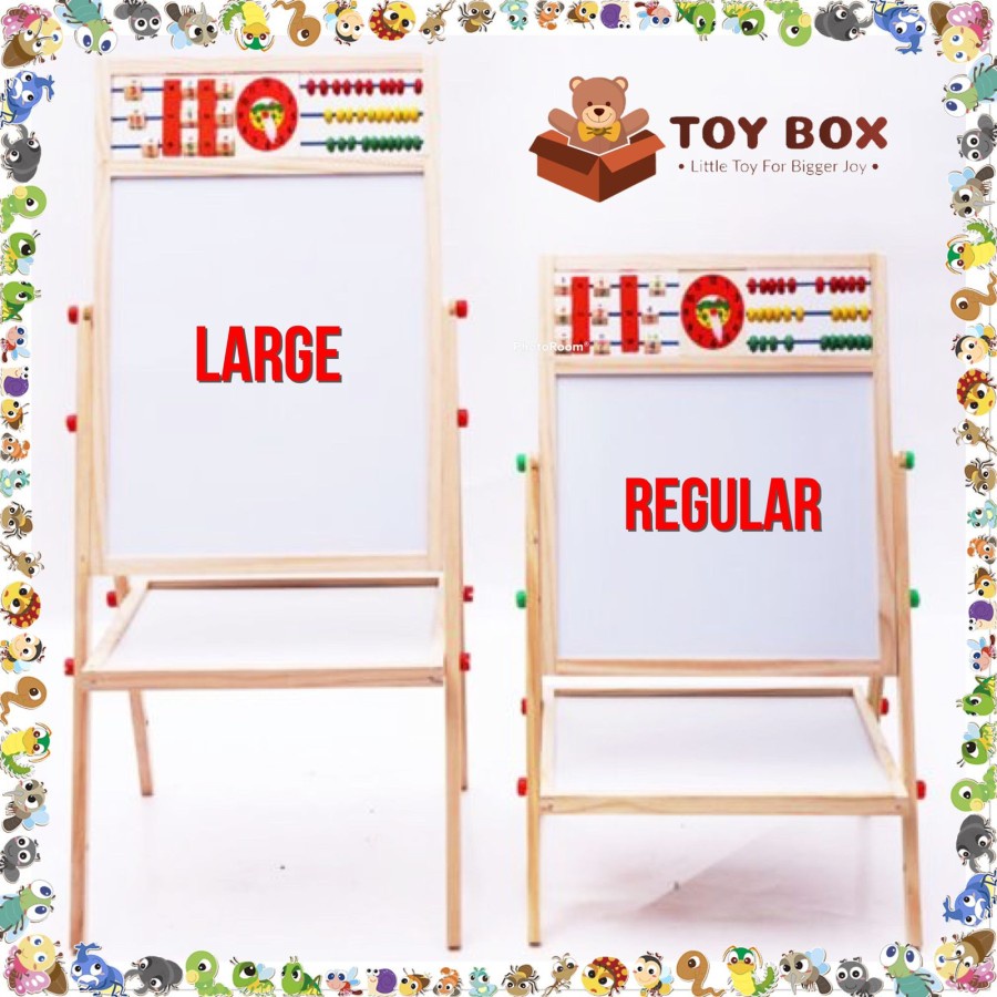 

Promo Mainan Uk Large 2in1 Magnetic Education Board - ( Black dan Whiteboard ) Papan Tulis Besar