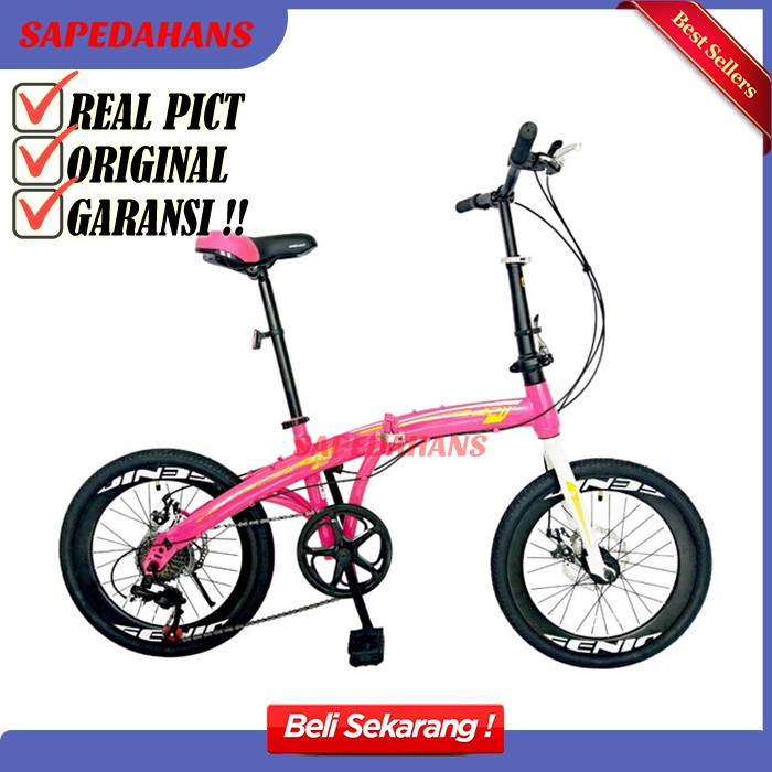 Sepeda Lipat Sepeda Lipat Murah Original 20 Genio F-12 New Disc Brake DN026