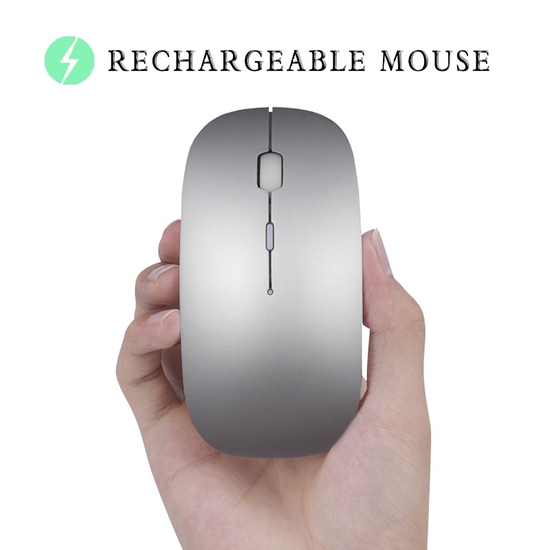 Taffware Mouse Bluetooth 5.2 Rechargeable - M8120G - Silver