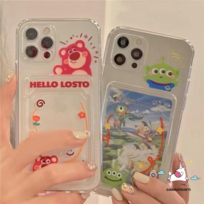 Soft Case Dompet Kartu Motif Kartun Toy Story Untuk iPhone 11 14 12 13 pro Max XS Max X XR 6 6s 7 8 14 plus SE