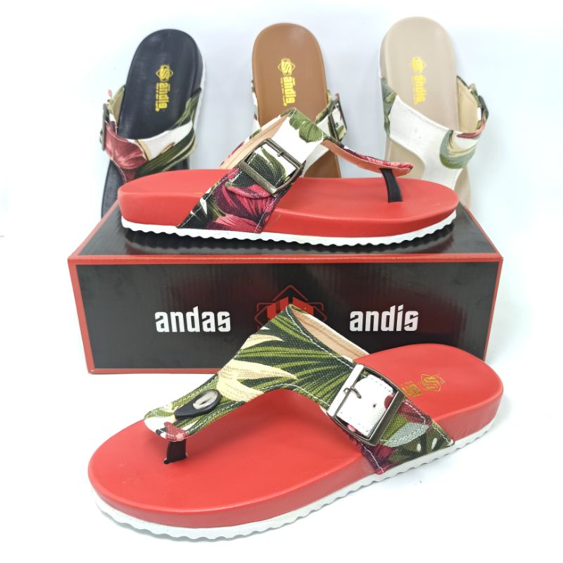 Sandal Birken Wanita Sendal Jepit Motif Andis AF09