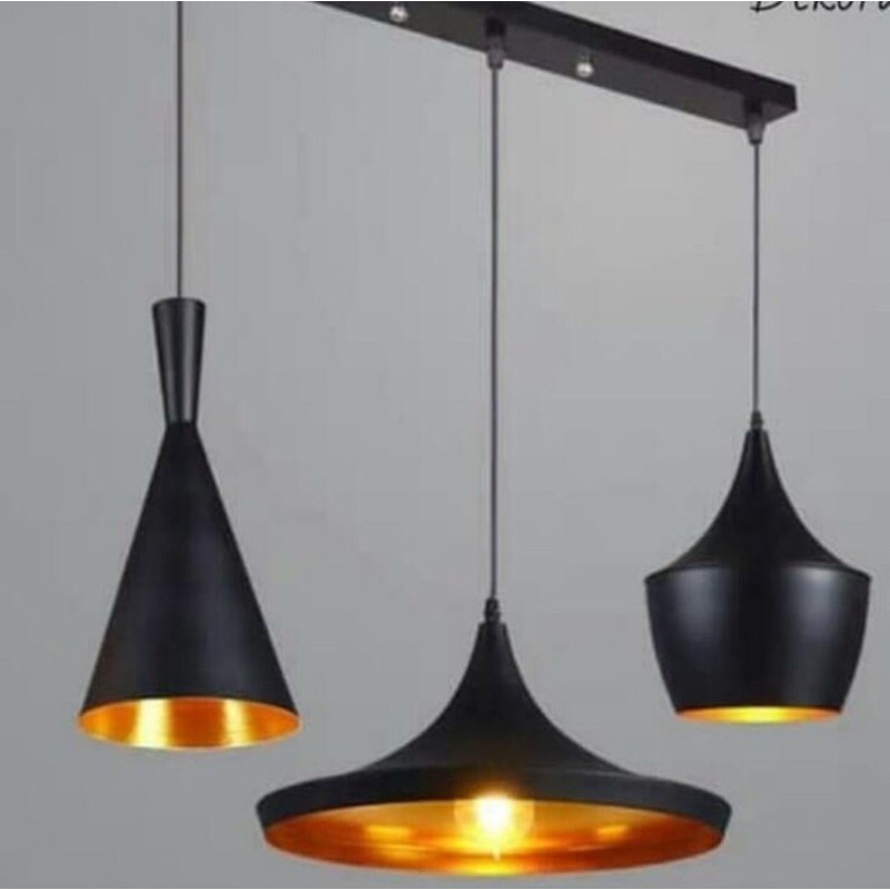 LAMPU GANTUNG HIAS MINIMALIS VINTAGE 3 LAMPU MEJA MAKAN MEJA ISLAND ELEGAN