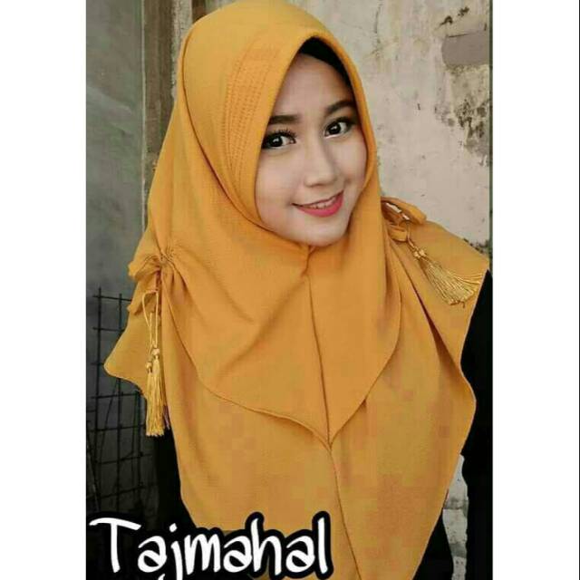 HIJAB KERUDUNG JILBAB INSTAN KHIMAR TAJMAHAL KERUT TASSEL