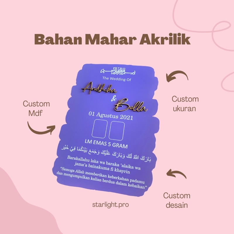 MAHAR pernikahan pigura pigora mahar seserahan bahan mahar