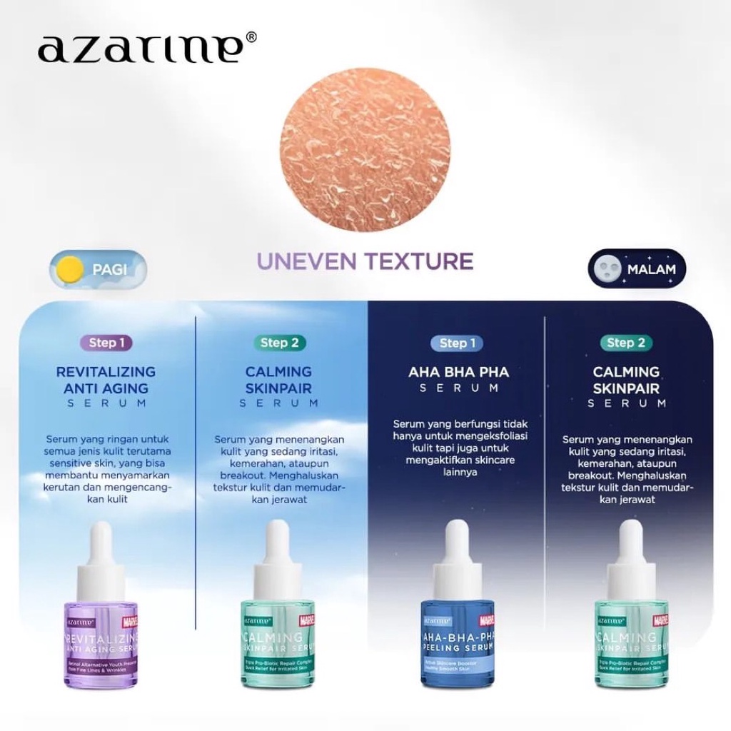 AZARINE Calming Skinpair Serum Indonesia / Skin Barrier &amp; Hydration Series 20ml / Pelembab Wajah / Superhero Marvel Edition / Skincare Face Care Facial Wash Foam Micellar Toner Essence Mist Day Night Eye Cream Sunscreen Mask Moisturizer / Paket Lengkap