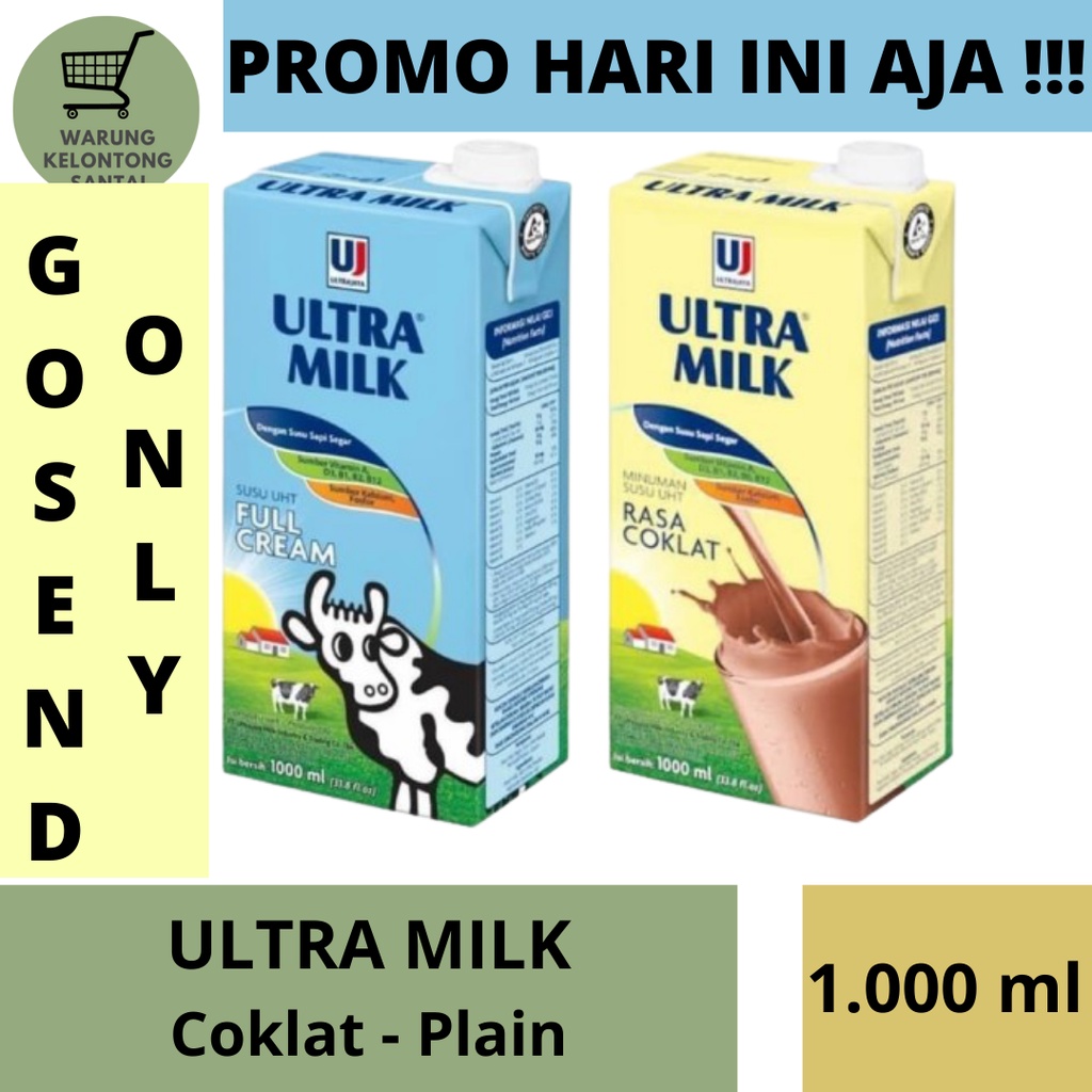 

ULTRA MILK Susu UHT Coklat / Full Cream 1L | Susu UHT ULTRA 1 Liter | Susu Ultra 1 Liter | Susu Ultra Coklat 1 Liter