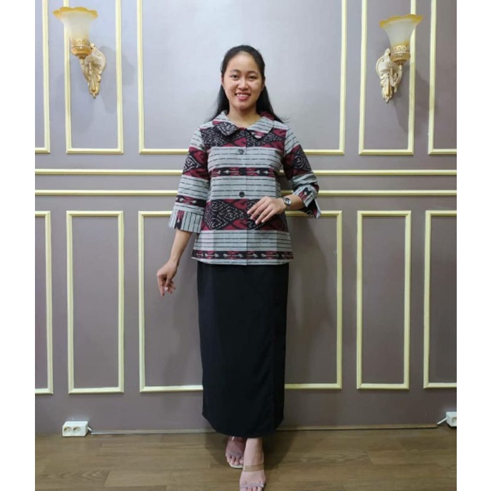 Blouse tenun jepara atasan tenun klasik baju tenun jepara BTB16