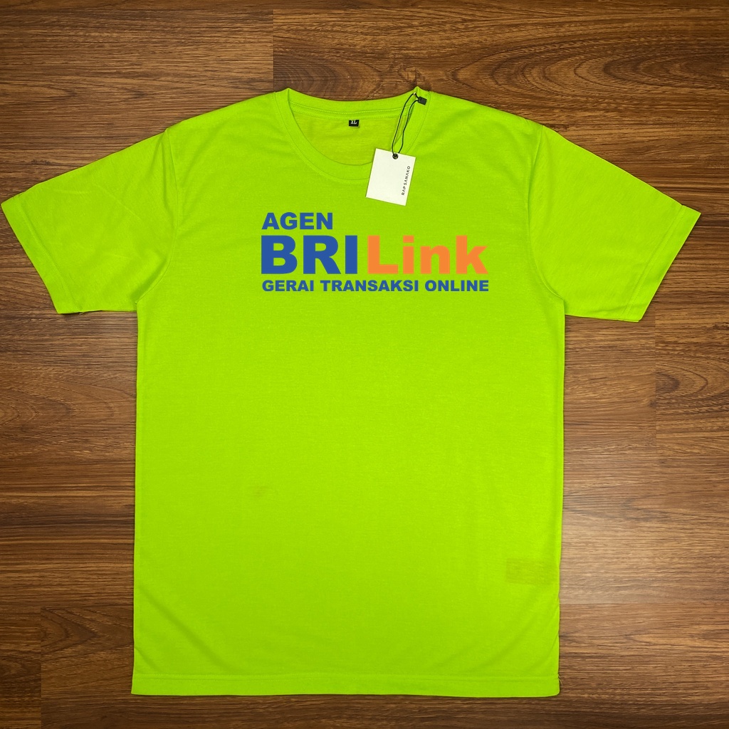 Kaos Agen BRILink Gerai Transaksi Online Lengan Pendek Katun Distro Terbaru