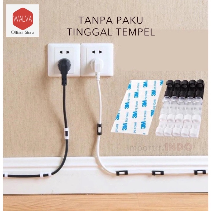 [1PACK] KLIP KABEL ORGANIZER CABLE CLIP