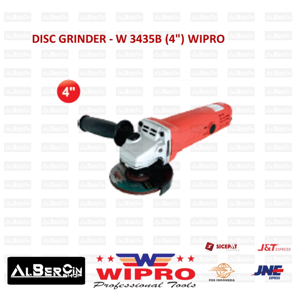 Disc Grinder Mesin Gerinda Tangan 4" Inch WIPRO W 3435B W 3435 B