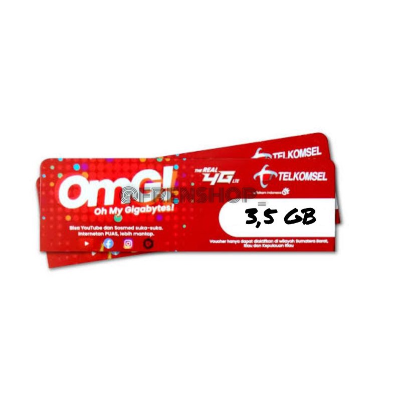 VOUCHER TELKOMSEL 3,5 GB 100% ORIGINAL